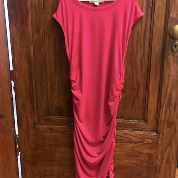 Michale Kors Size M pink round neck sleeveless ruched dress - Picture 3 of 4
